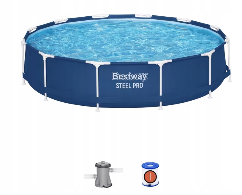 Basen ogrodowy stelażowy okrągły 366x76 cm Bestway 56681