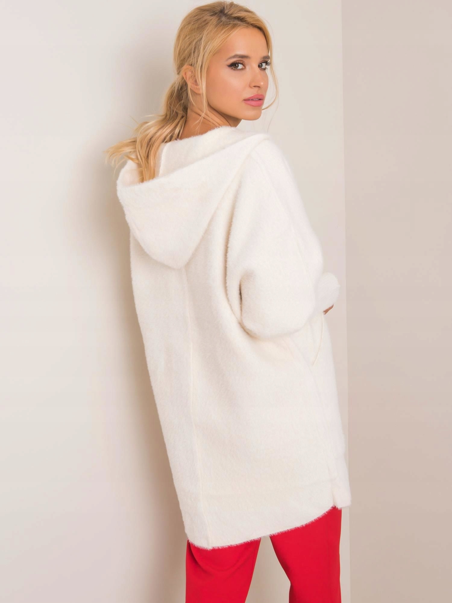 ALPAKA PŁASZCZ Z KAPTUREM OVERSIZE WEŁNA HIT KOLOR Rodzaj klasyczny