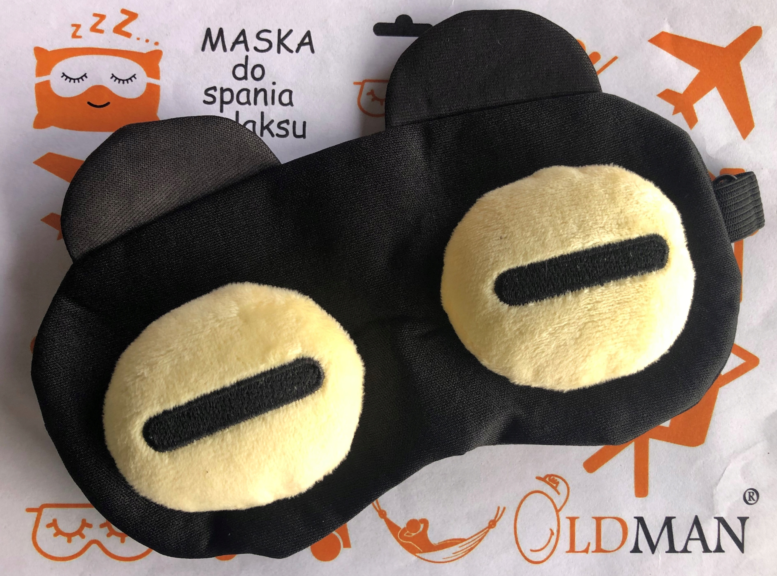 OPASKA NA OCZY MASKA DO SPANIA SNU RELAKSU OKO -- Materiał dominujący poliester