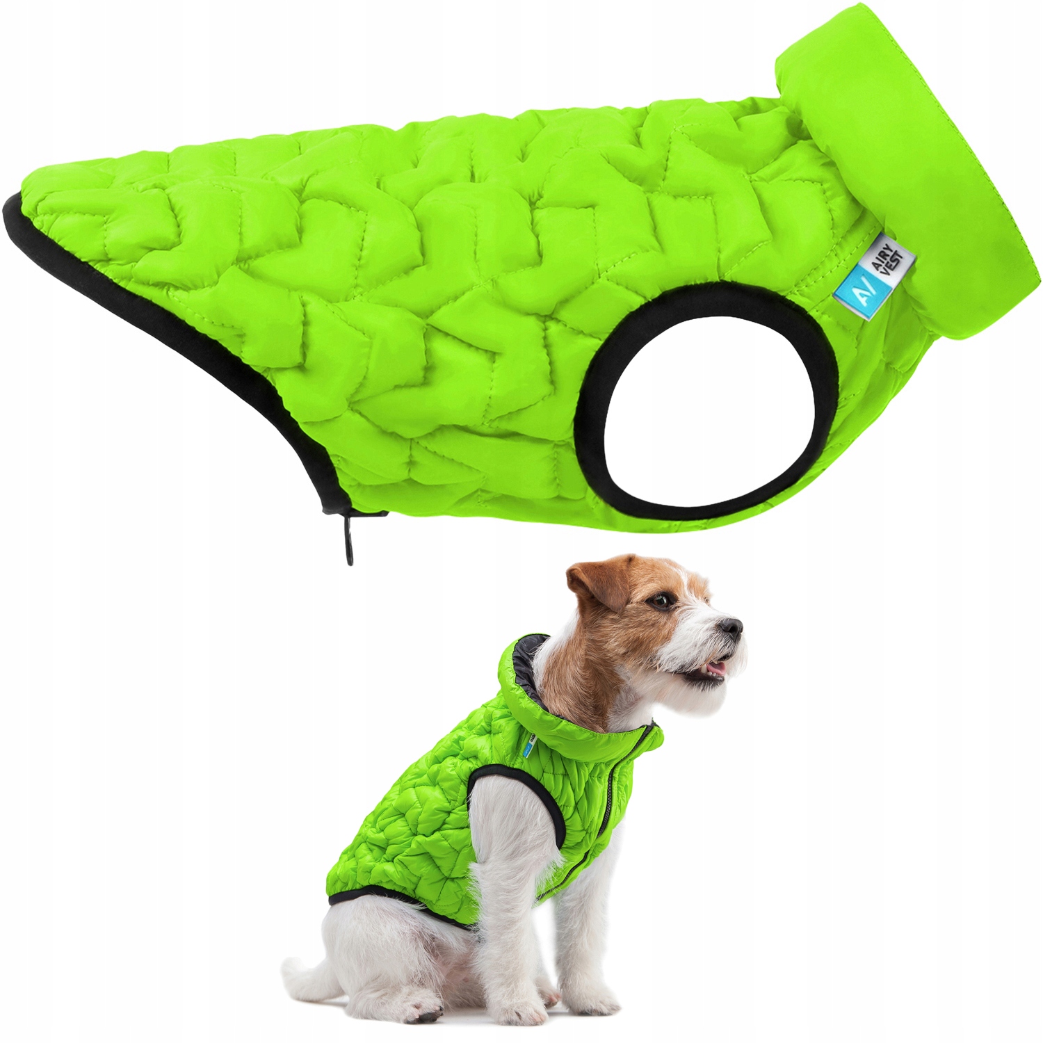 Levně Oboustranná bunda pro psa Uni, elastická, zeleno-černá, velikost S (S33)