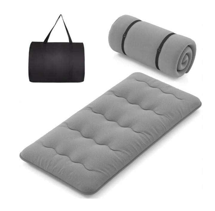 Costway Materac Futon Podłogowy 200X90 Składany Do Spania Mata Szary Wygoda