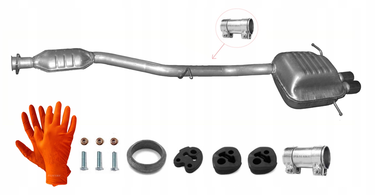 Mercedes C203 C180 C200 C230 Kompressor (2002-2008) Coupe Výfukový Systém
