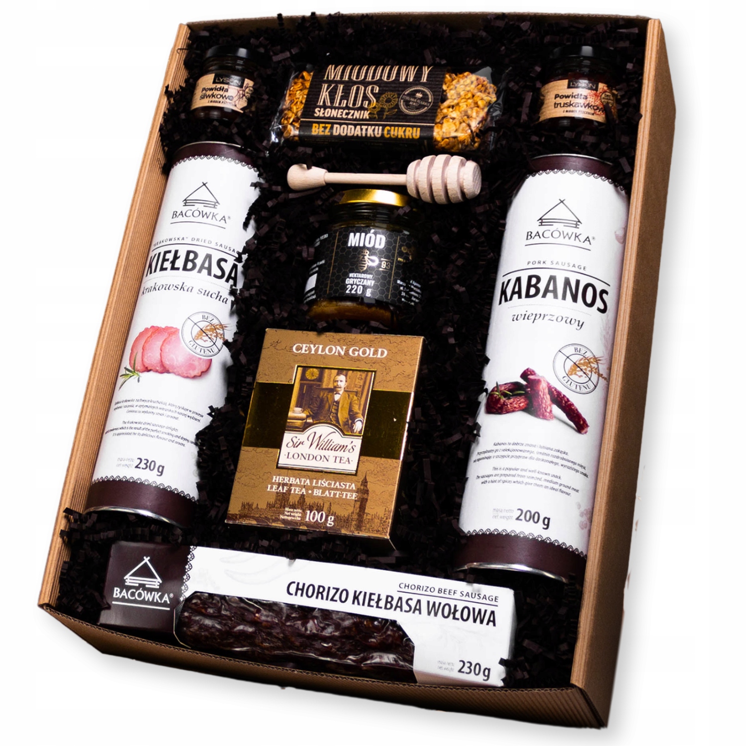 Levně Dárkový box pro něj – s klobásou, kabanosy, chorizo Pánský Dárek