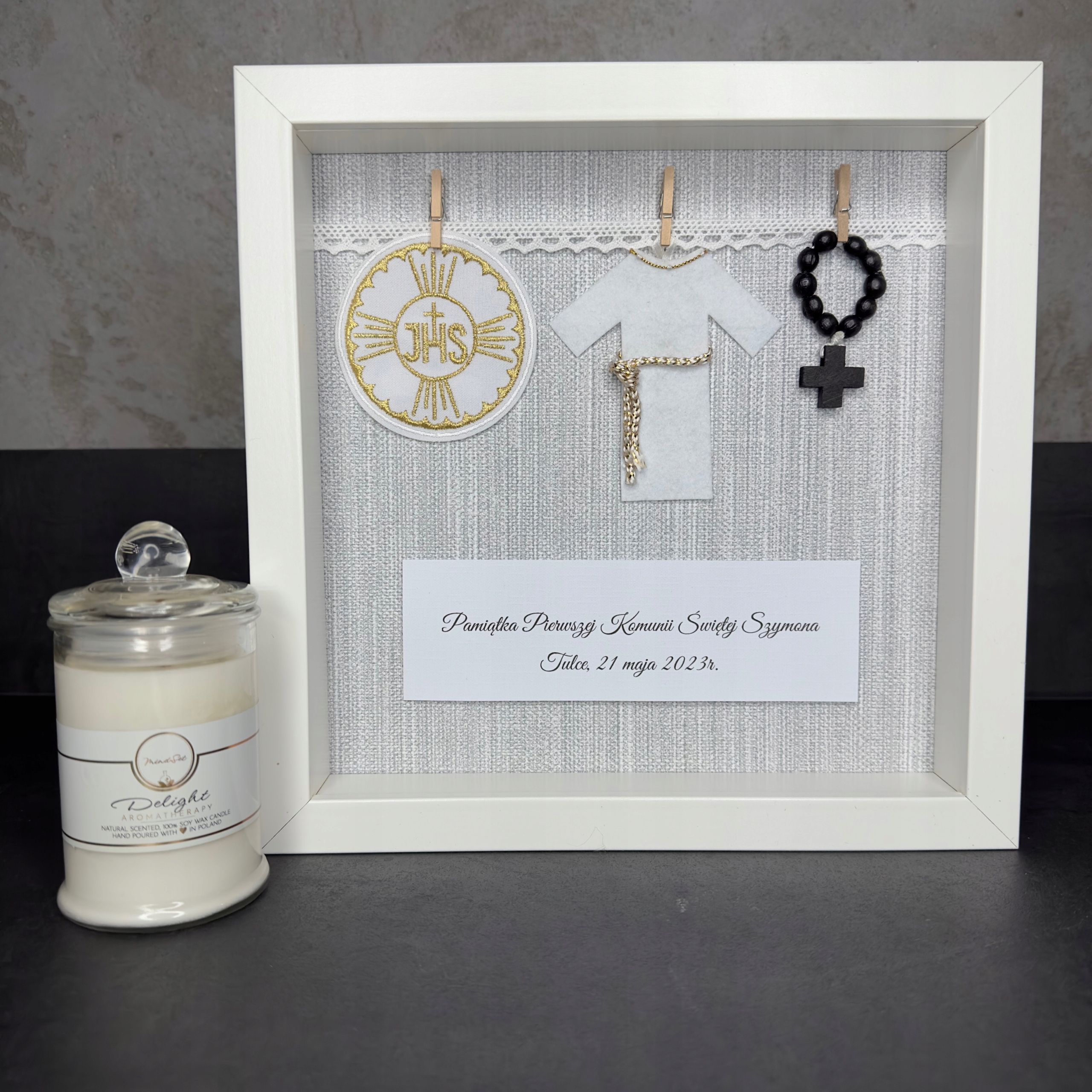 Rámeček personalizovaný Suvenýr a svaté přijímání pro chlapce