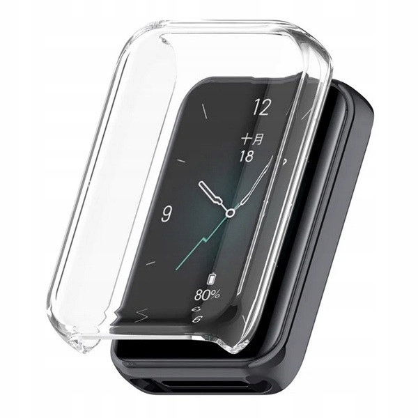 Huawei Honor Band 9, Silikonowa osłona ochronna, średnio odporna na uderzenia, bez paska