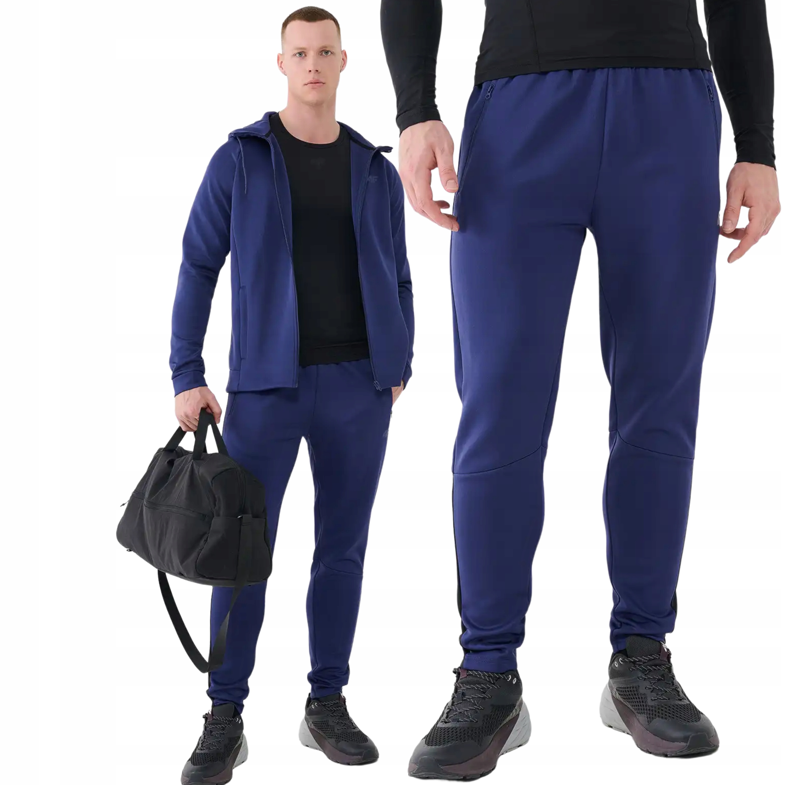 Męskie spodnie treningowe 4F szybkoschnące funkcyjne TFTRM0836 L