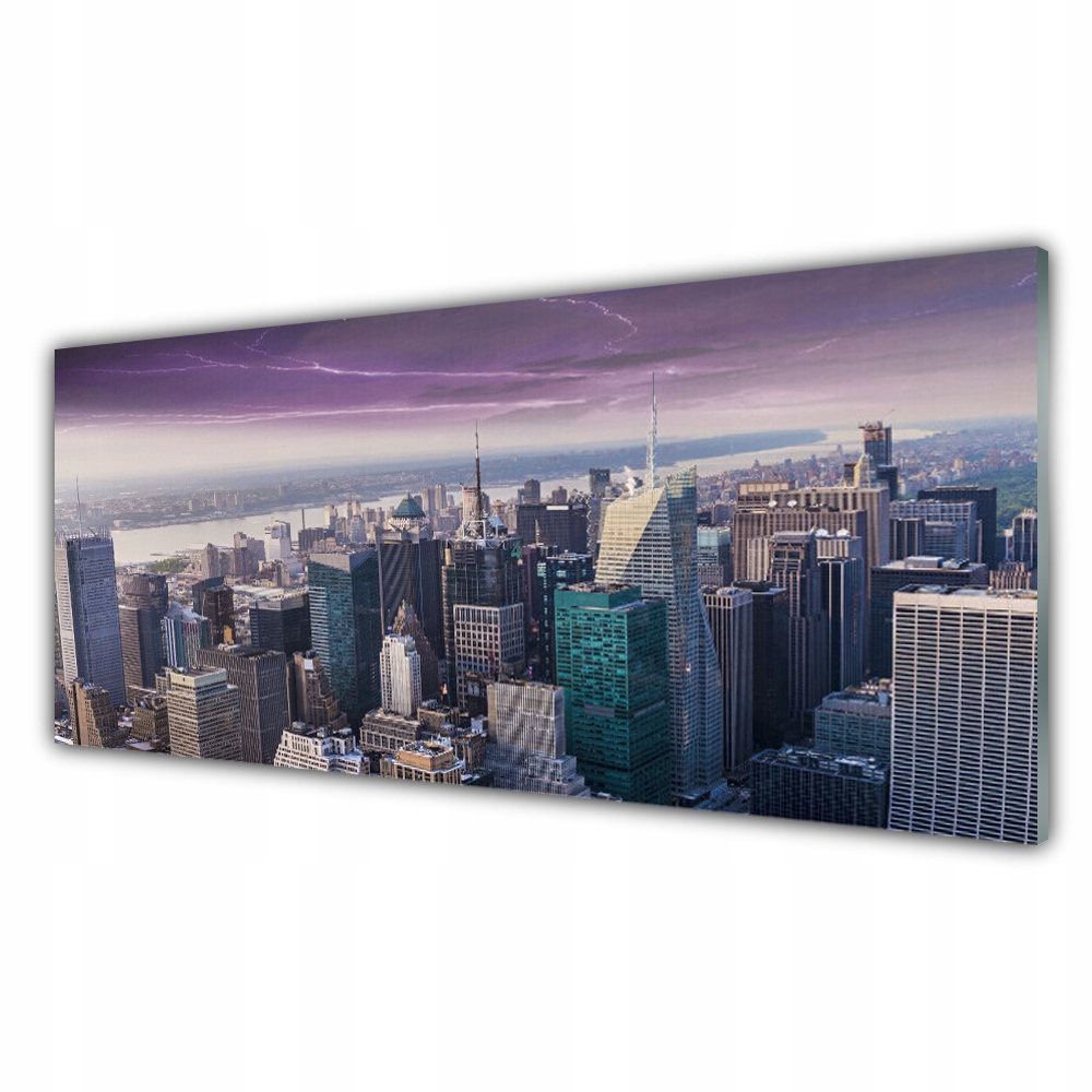 

Fotoobraz akryl 125x50 Miasto Drapacze Chmur Domy