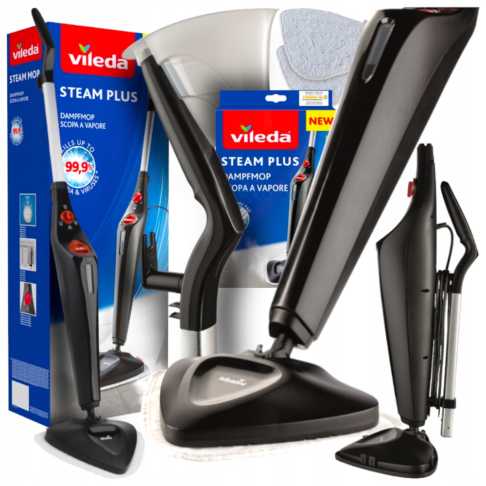 VILEDA MOP PAROWY STEAM PLUS ELEKTRYCZNY NAKŁADKI ZESTAW Sklep, Opinie, Cena w Allegro.pl