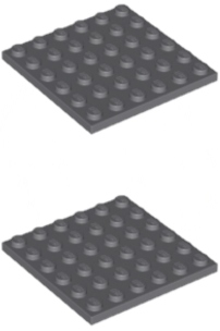 

Lego Płytka 6x6 Ciemny Szary Dbg 3958 4211134 2szt