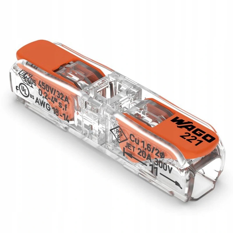 

Szybkozłączka kostka Wago 2x 0,2mm-4mm 221-2411