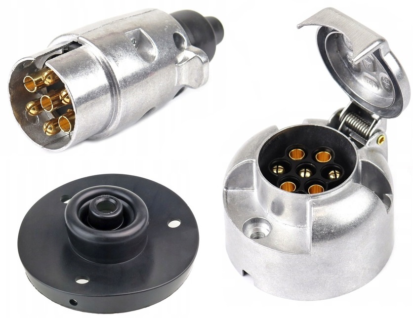 

Gniazdo Wtyczka Alu 7PIN 12V Auto Hak Wtyk Guma