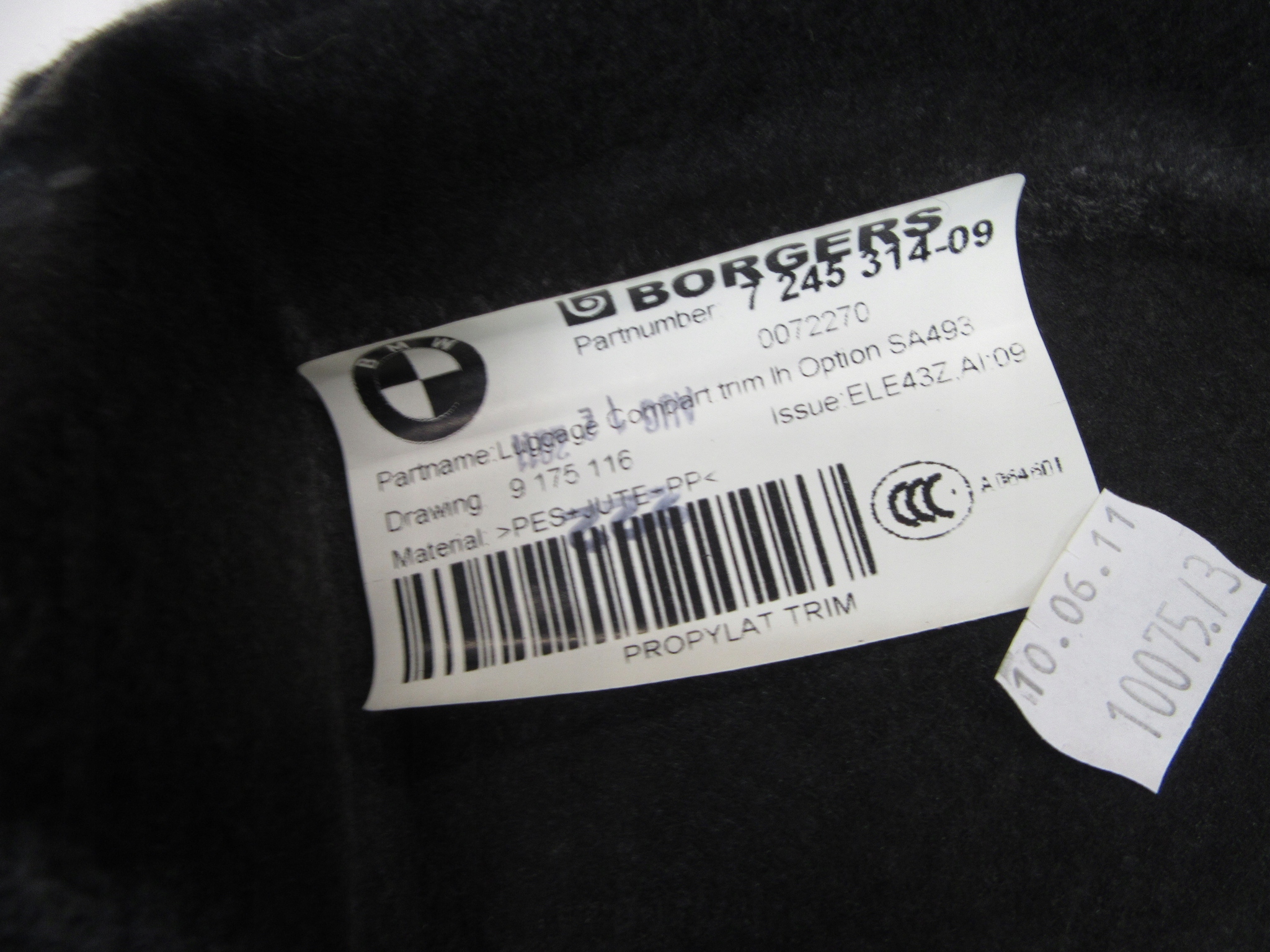 side cover upholstery boot right right rear part BMW F25 X3