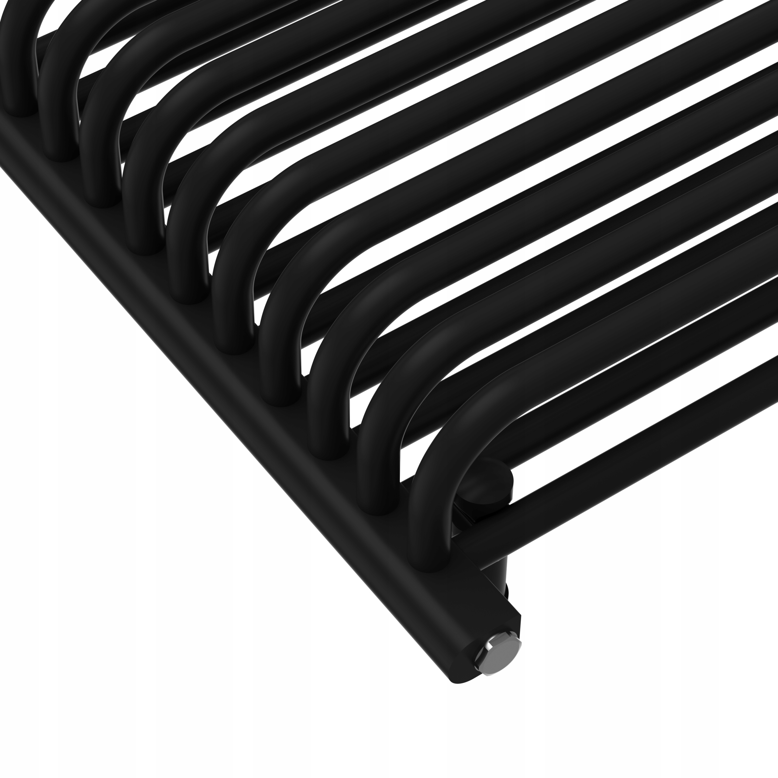 Kúpeľňový radiátor CL 940 x 500 mm 710 W, čierny, spodný, bočný, Arceno