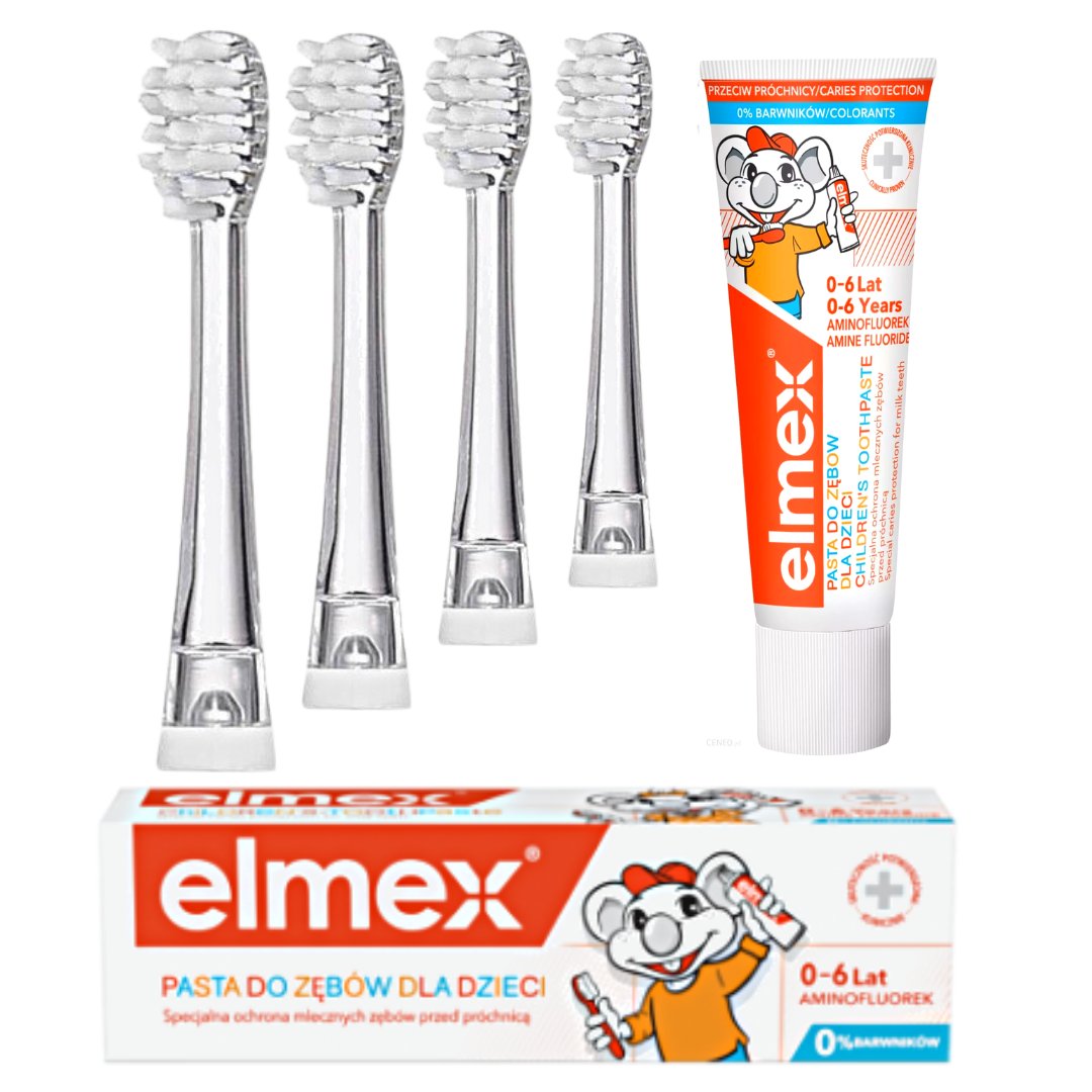 4x sterylne końcówki do Meriden Kiddy 18-48m zamiennik pasta Elmex 0-6