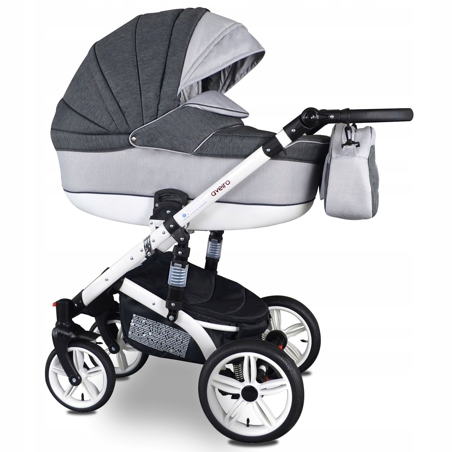 WÓZEK DZIECIĘCY 4W1 Aveiro Wielofunkcyjny Fotelik + BAZA ISOFIX + Dodatki +