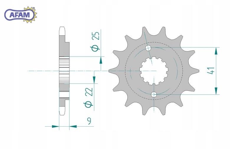 Koło łańcuchowe AFAM 20510-13 Producent części inny