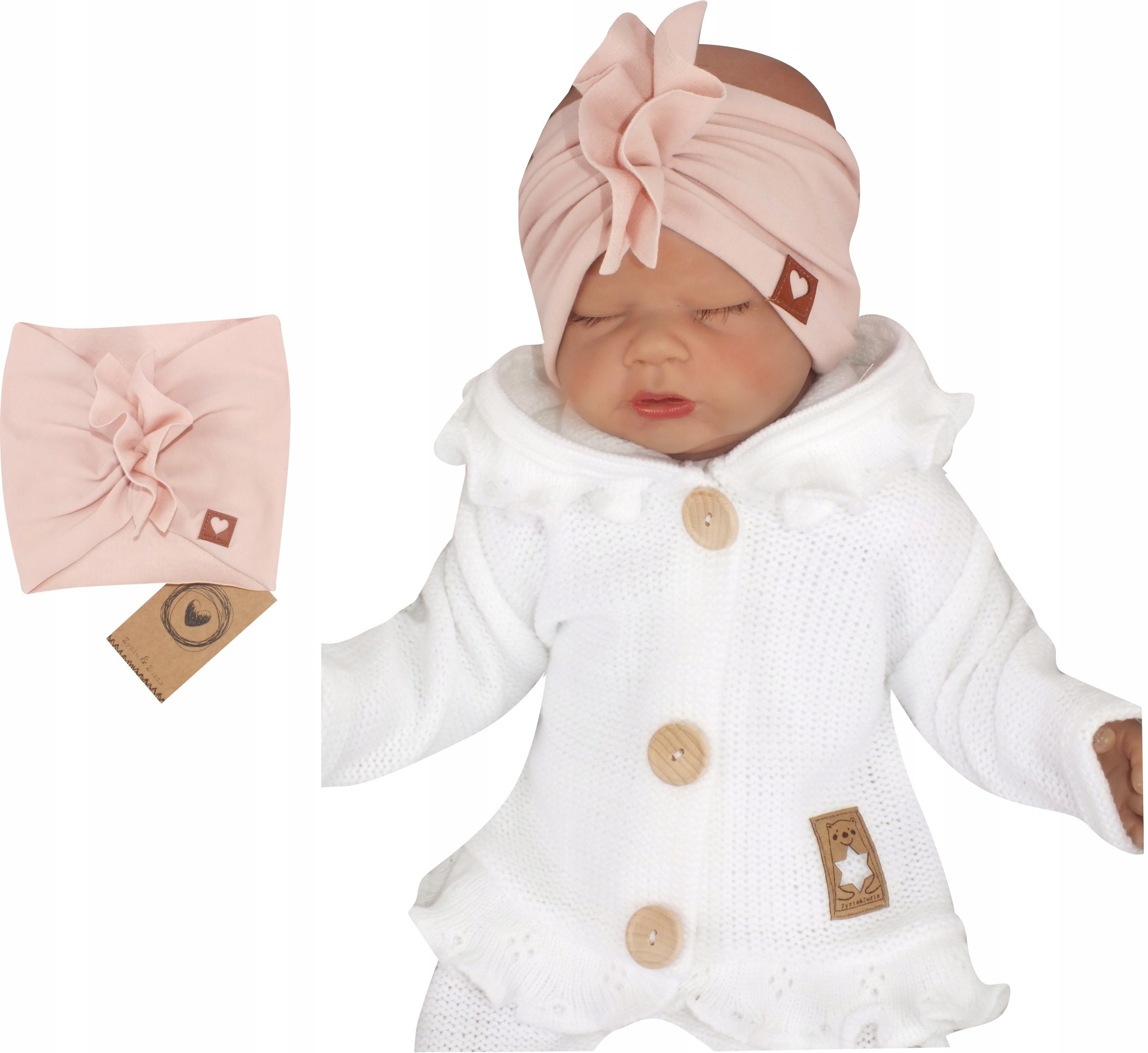 

Szeroka opaska turban rozmiar 44/48 6-12Miesięcy