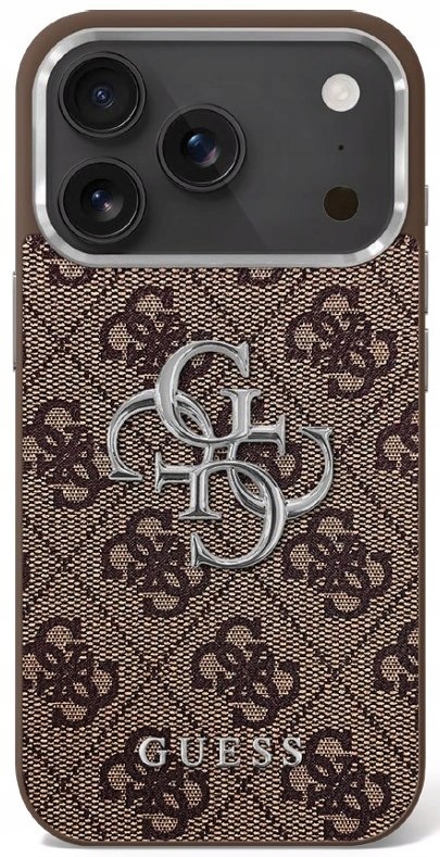 Etui Guess 4G Big 4G Classic Logo do iPhone 17 brązowy srebrny
