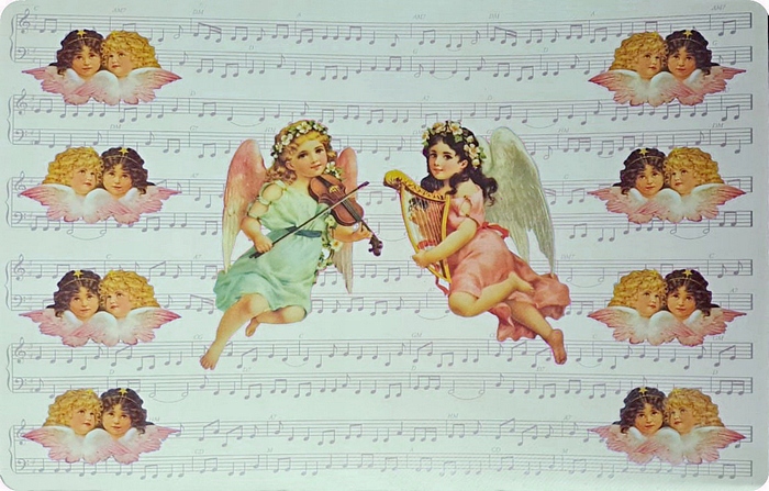 ANIOŁY ŚWIĄTECZNE PODKŁADKI STOŁOWE 4szt Kpl Kod producenta NIS