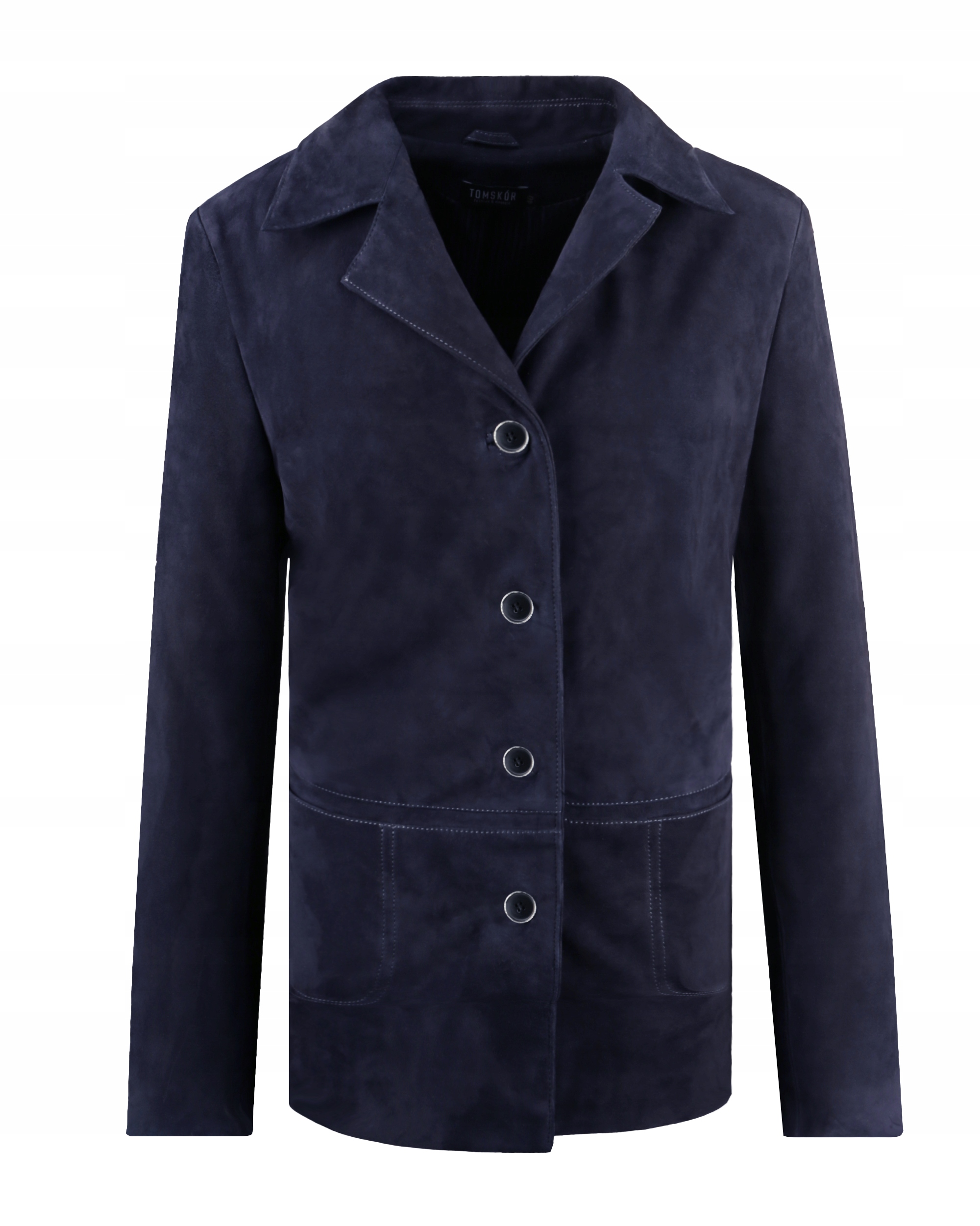 Dámská Velurová Kožená Bunda Diana – Hluboká Námořnická Modrá L/40