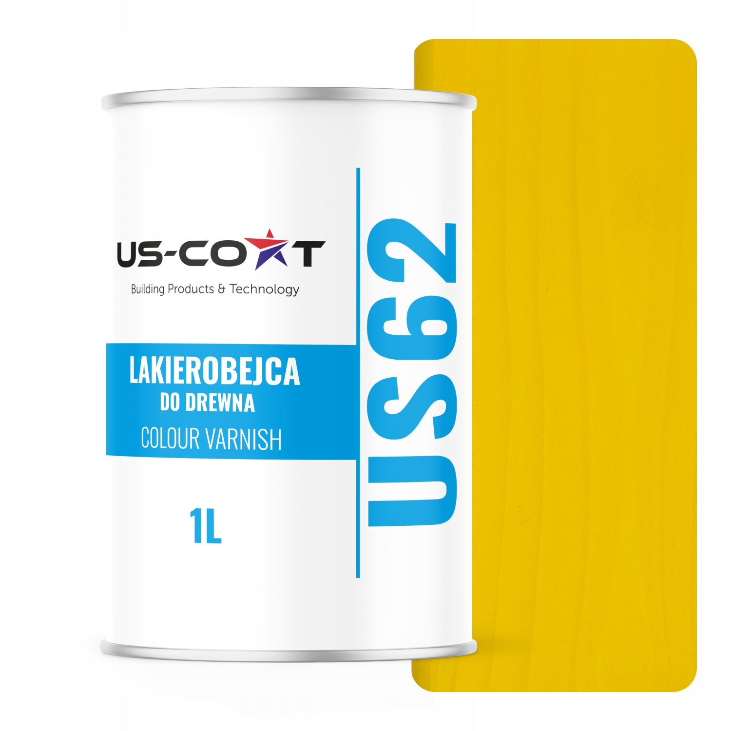 Lak na dřevo 3v1 Extra Lazura Barva Žlutá Polomatná 1L Uv ochrana