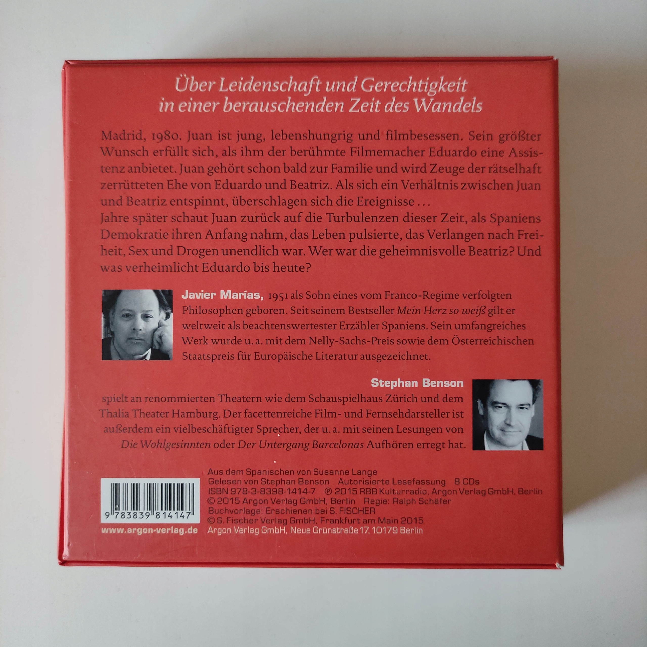 JAVIER MARIAS - SO FANGT DAS SCHLIMME AN - 8x CD - Język publikacji niemiecki