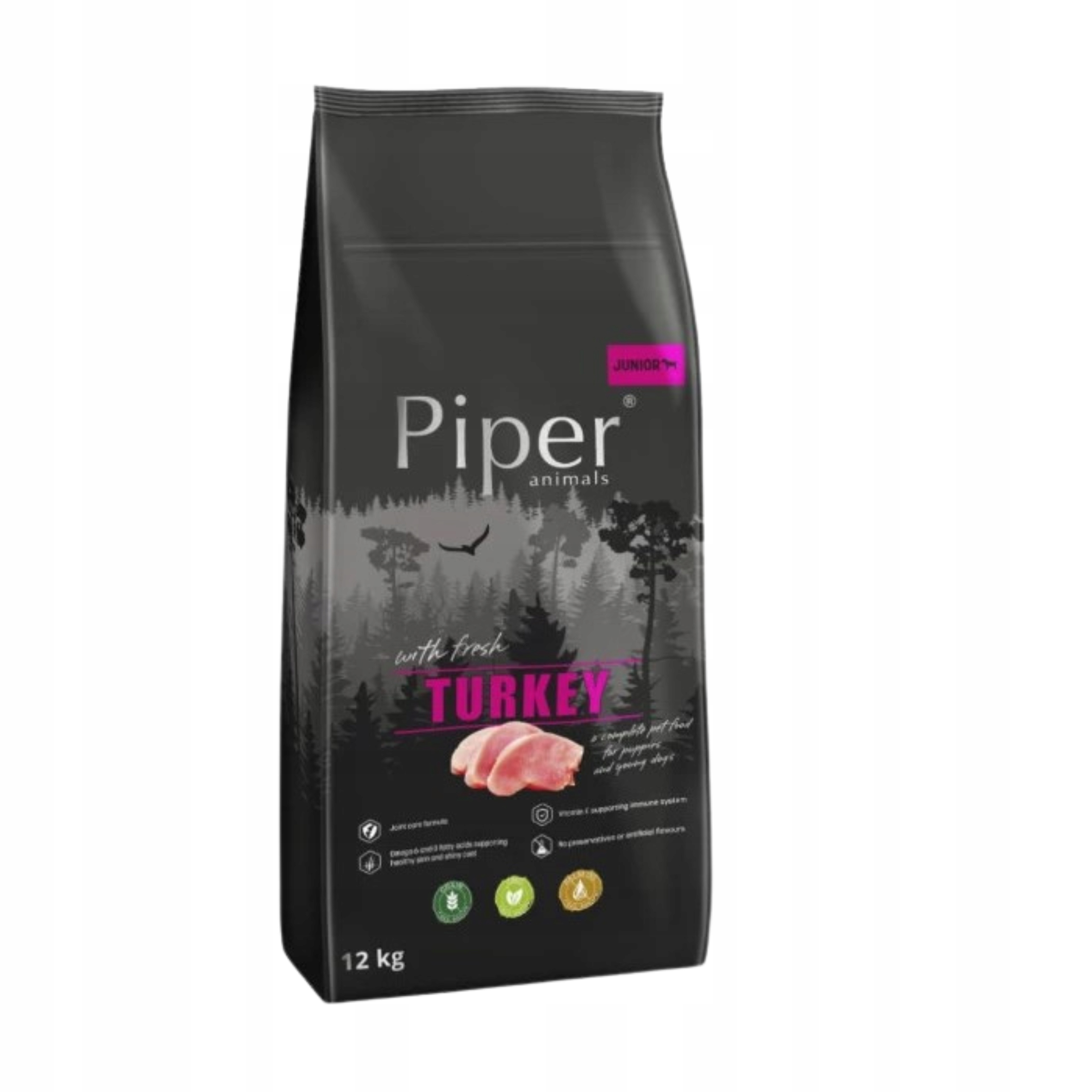 Sucha karma dla psa Dolina Noteci Piper indyk 12 kg junior