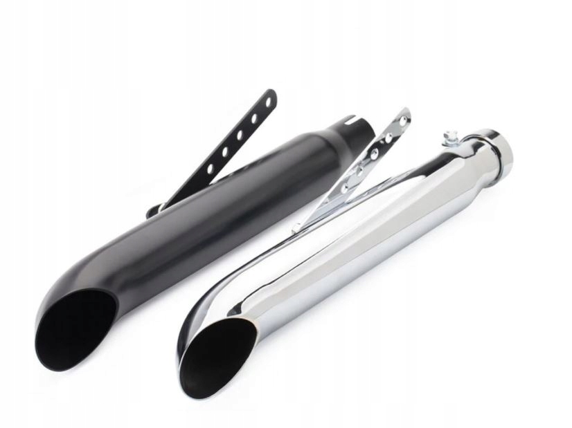 Tlumič Špička Sportovní Bass Průchod Zkosený Cafe Černý Chrom Výfuk