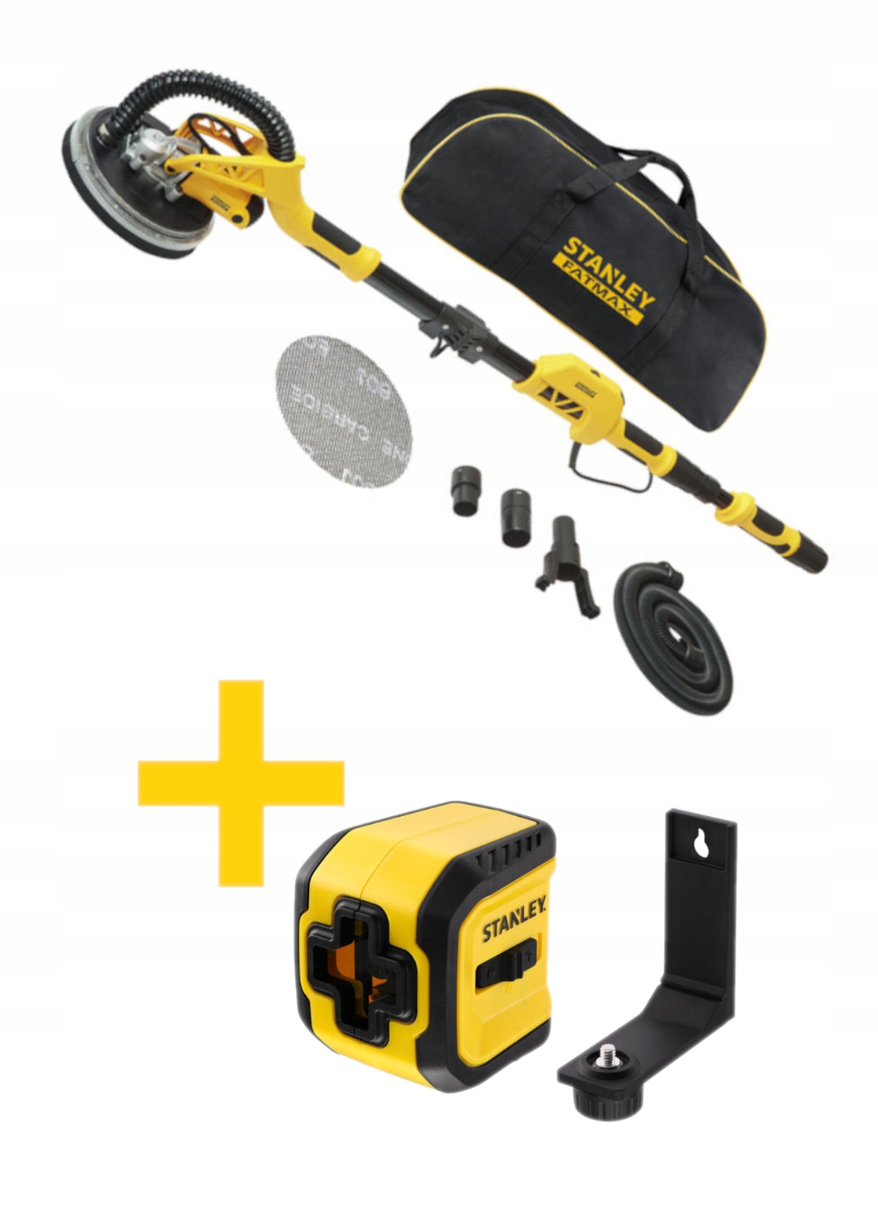 Stanley Zestaw Żyrafa Szlifierka Do Gipsu 750W SFMEE500S Laser STHT77611