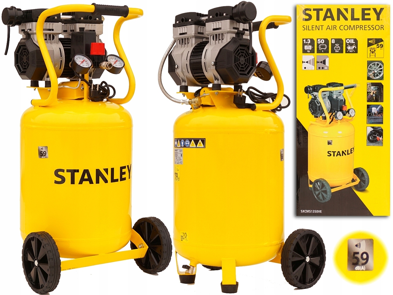 

Stanley Kompresor Bezolejowy 50L 59dB Cichy