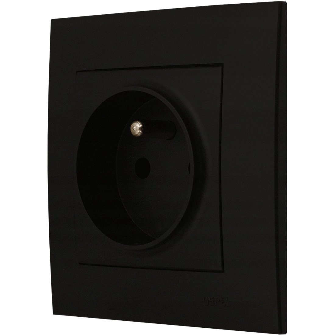 

Szafir Czarny gniazdo pojedyncze zestaw z ramką