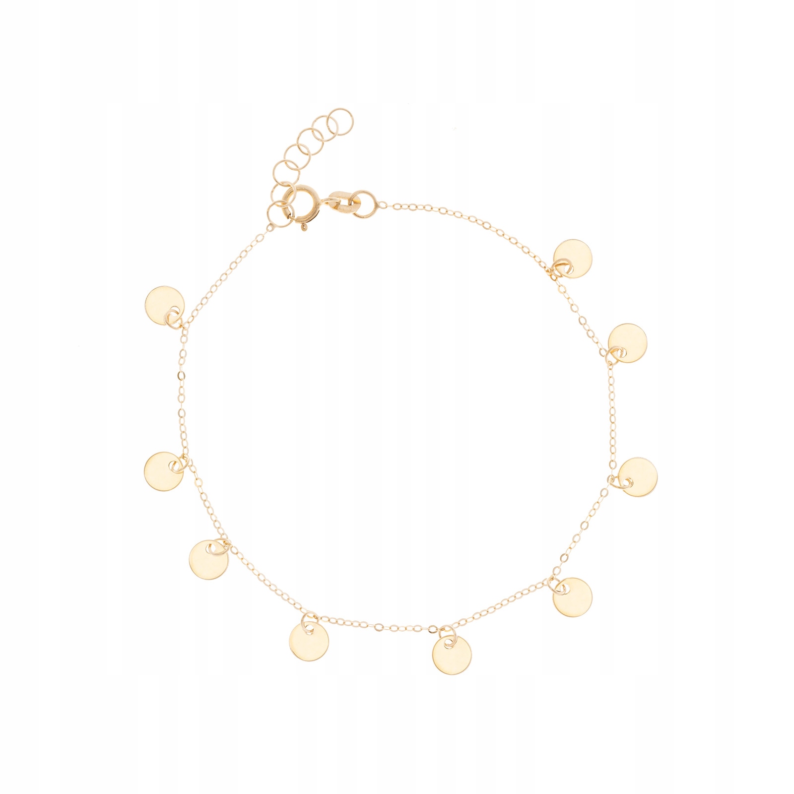 Zlatý náramek 585 s jemnými kroužky