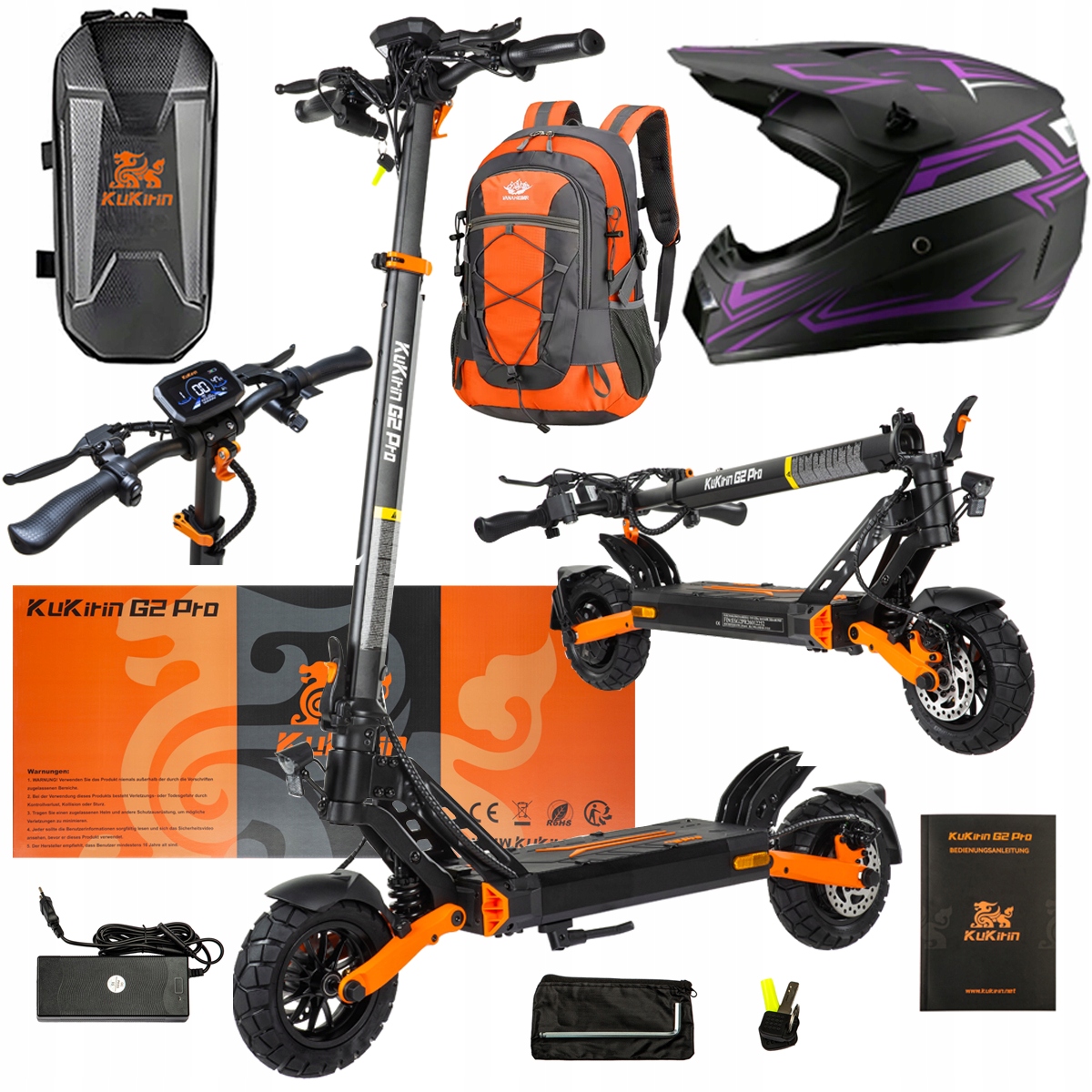 Pojazd Elektryczny KuKirin G2 Pro Abe 500w 48V 15.6AH 65KM 25KM/h +Dárek