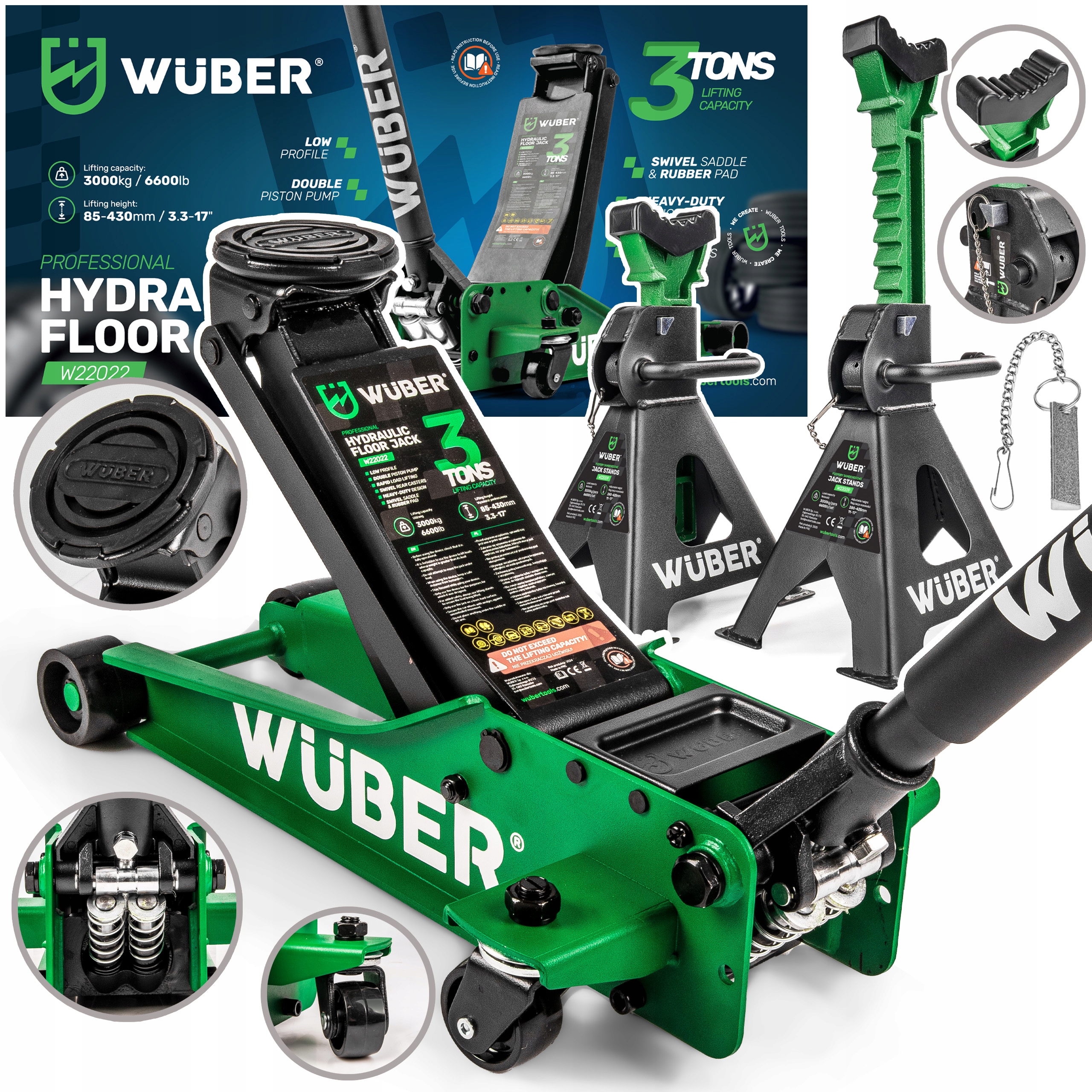 Sada Hever Do Auta 3T 85-430 MM & Kobylky Do Auta 3T 280–425