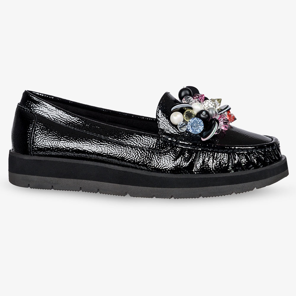 MOKASYNY DAMSKIE PÓŁBUTY Z OZDOBĄ WKŁADKA SKÓRA 36 Oryginalne opakowanie producenta pudełko