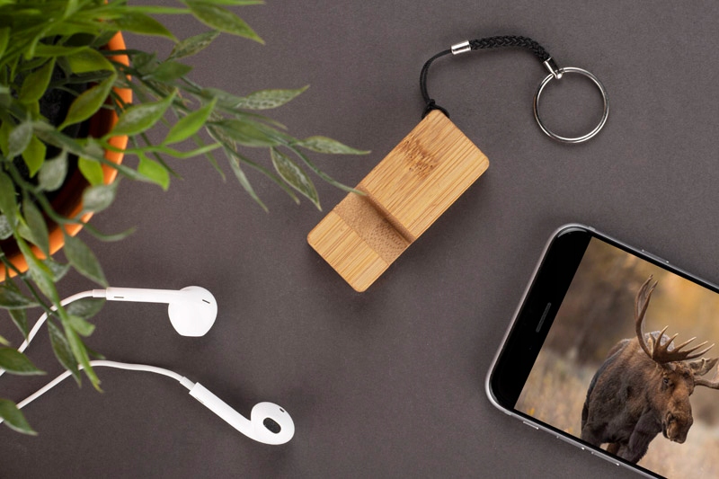 Brelok Drewniany z Podpórką na Telefon PENDE Stan opakowania oryginalne