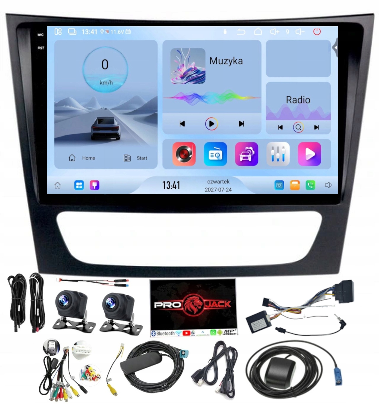 Rádio Navigace Carplay Gps Android Mercedes W211 2002-2010 4GB 64GB Sim