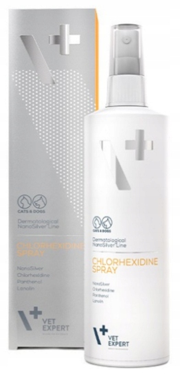 VetExpert Chlorhexidine spray na zmiany skórne dla psów i kotów 100 ml