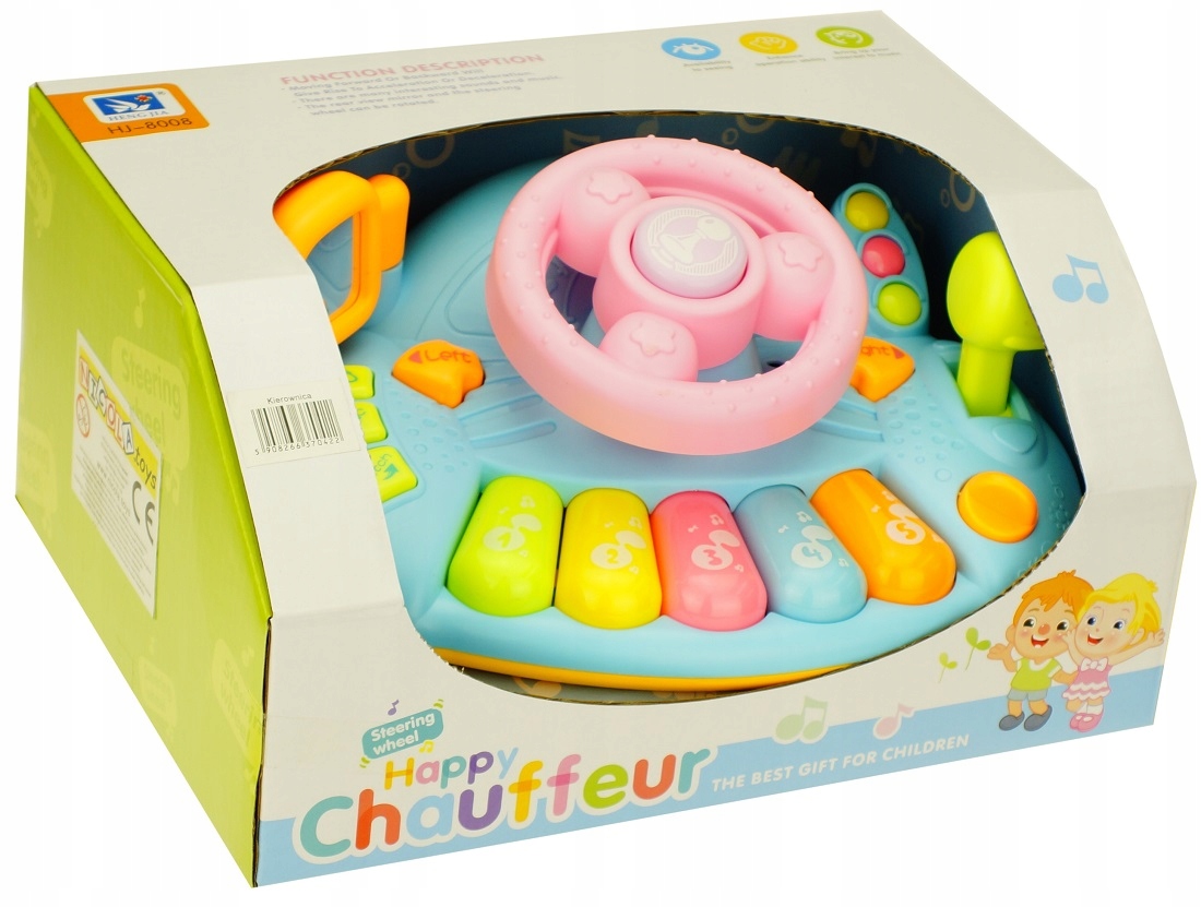 EDUKACYJNA KIEROWNICA ORGANKI ŚWIATŁO DŹWIĘK 0422 Wiek dziecka 3 lata +
