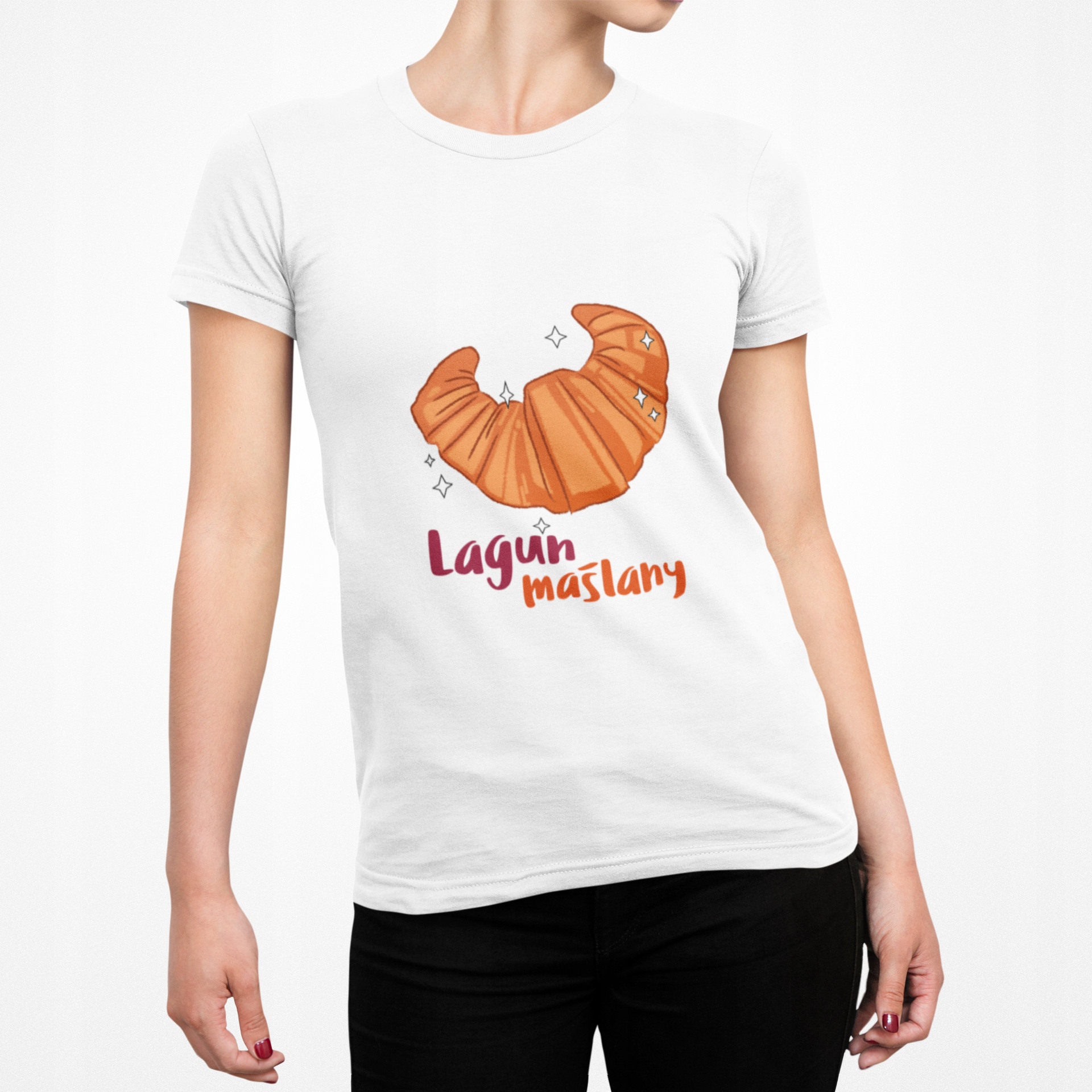 

Koszulka T-shirt M Lagun Croissant Rogal Śmieszne