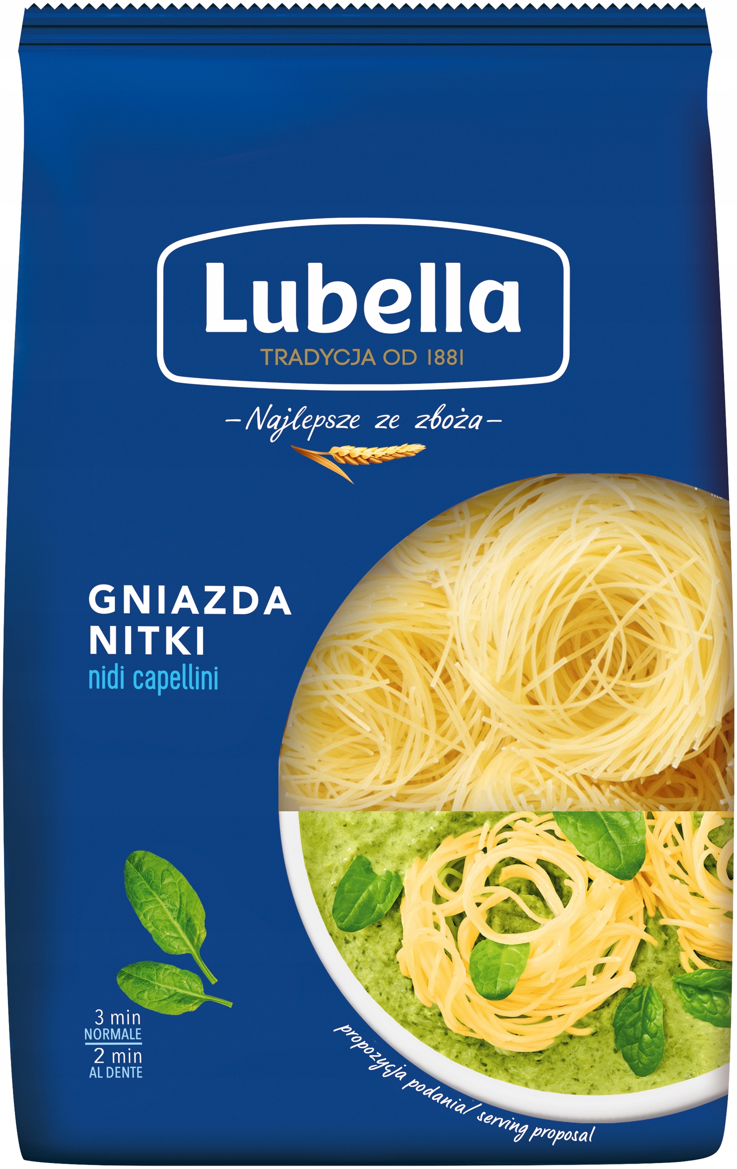 Makaron Lubella gniazda nitki nidi capellini 400 g