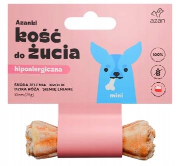 AZANKI KOŚĆ ZE SKÓRY JELENIA - MINI 10 cm (4260473652908