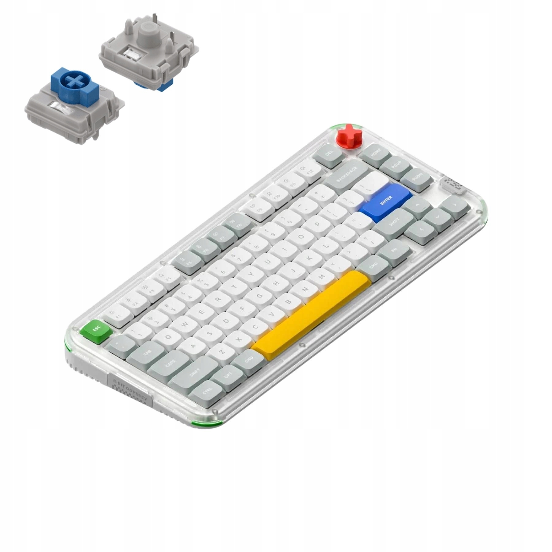 Nuphy Kick75 Klawiatura Mechaniczna Bezprzewodowa Low-Profile Silver Nano