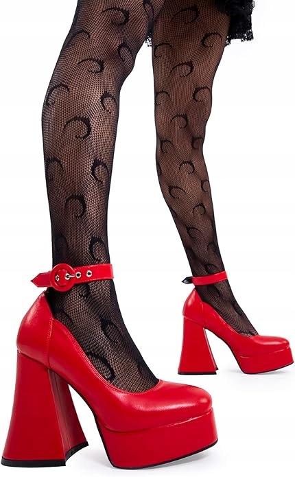 Lamoda Lodičky Červené Na Platformě A Sloupku S Páskem 39 J8C