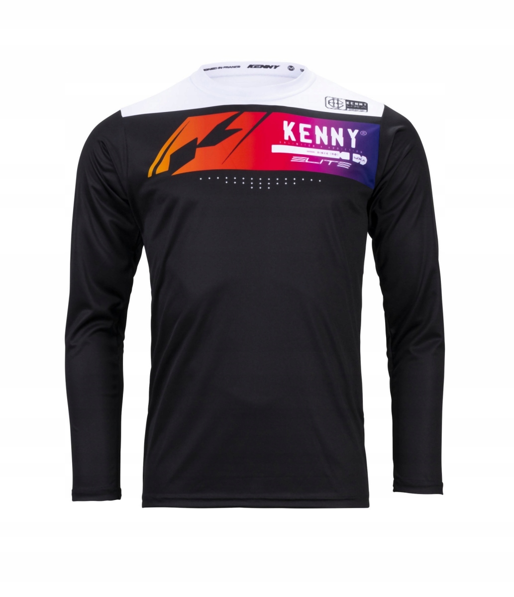 Koszulka Rowerowa Mtb Elite Black Kolor Czarny/biały/niebieski Rozmiar L