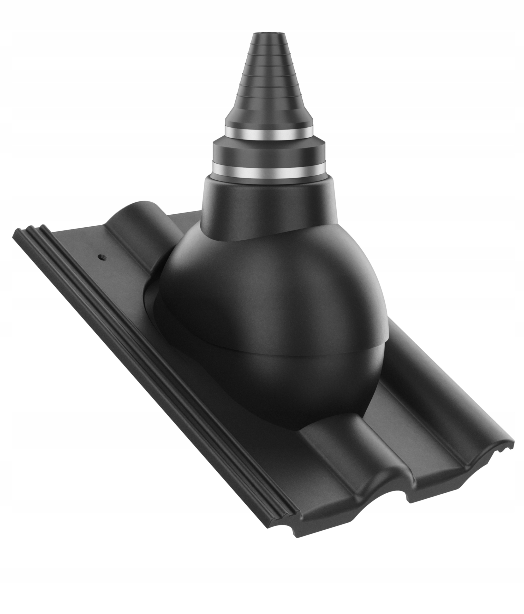 Anténní průchod pro vzduchotěsné střechy Braas Romańska Černý