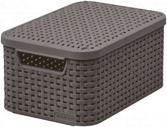 

98594 Curver Koszyk Rattan Z Pokrywą Szary Style