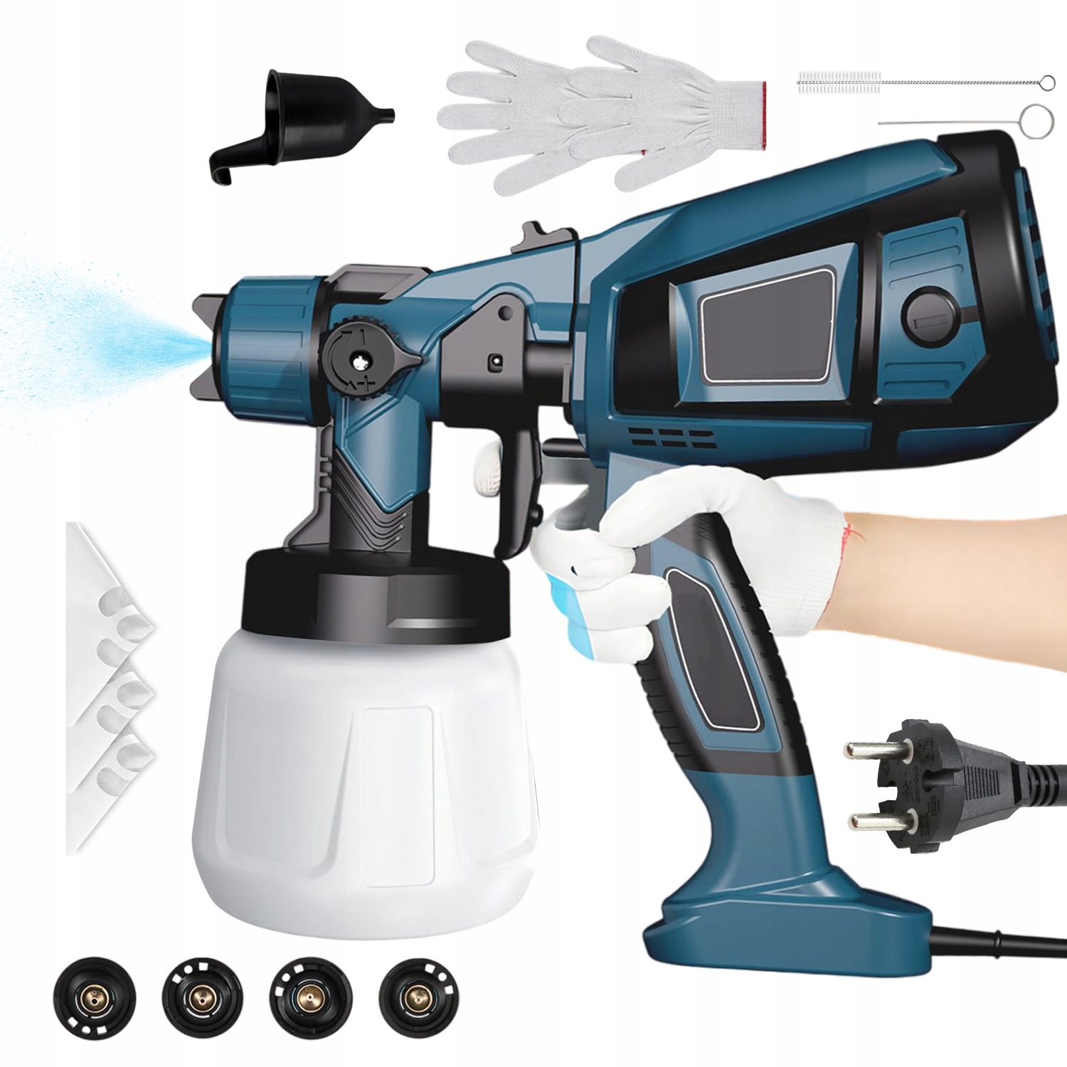 Elektrická Stříkací Pistole 850 W 1400 ML Pro Olejové Laky