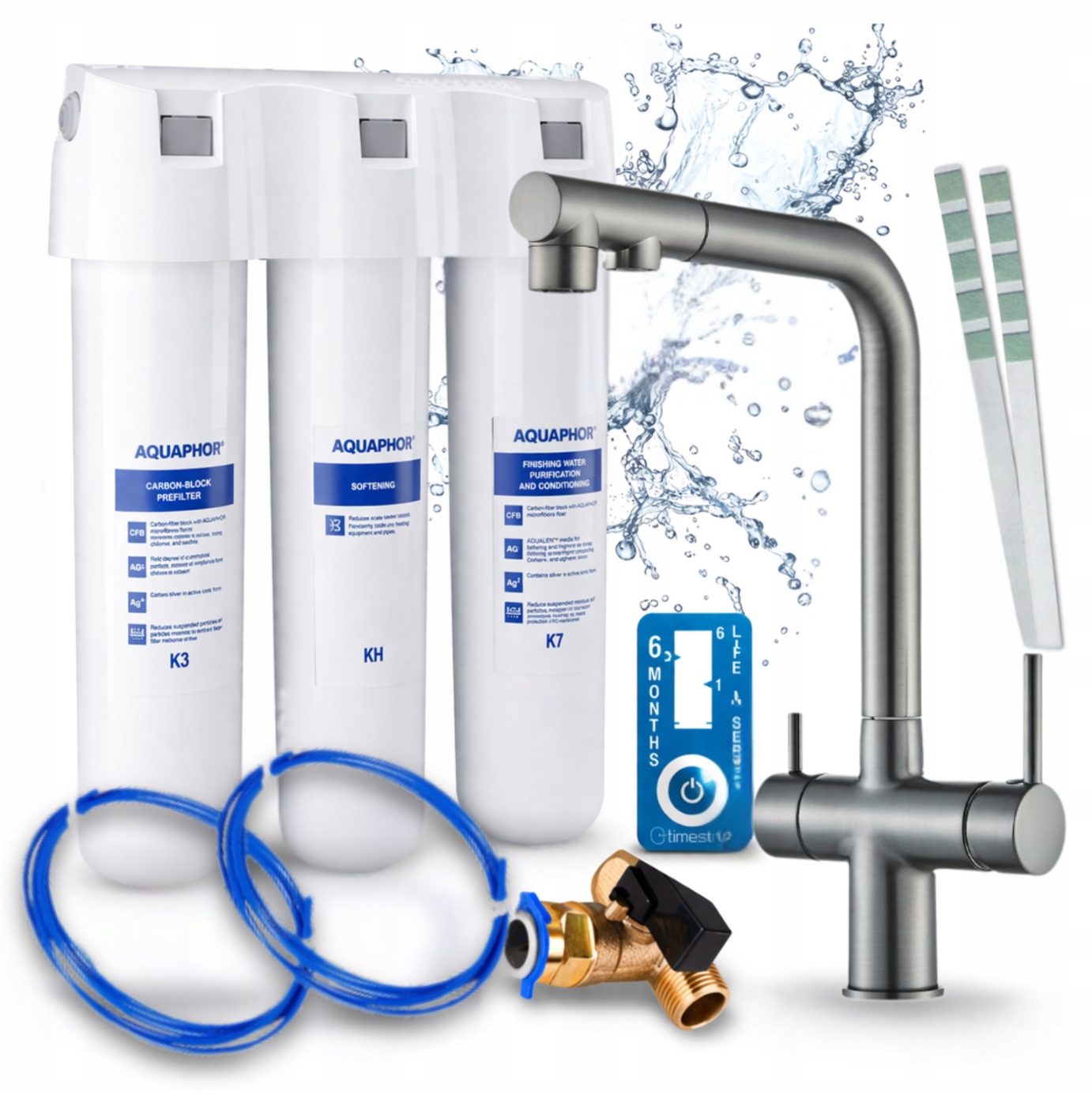 Filtrační Systém Vody Aquaphor Křišťál H Baterie Vytahovací Sprcha Grafit