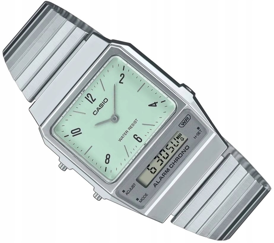 Hodinky Casio AQ-800E-3AEF, Klasika, Vintage Styl V Odstínu Azurové Vody